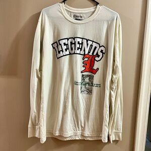 RGSTR Men’s Off White Long Sleeve Legends Shirt Size Medium